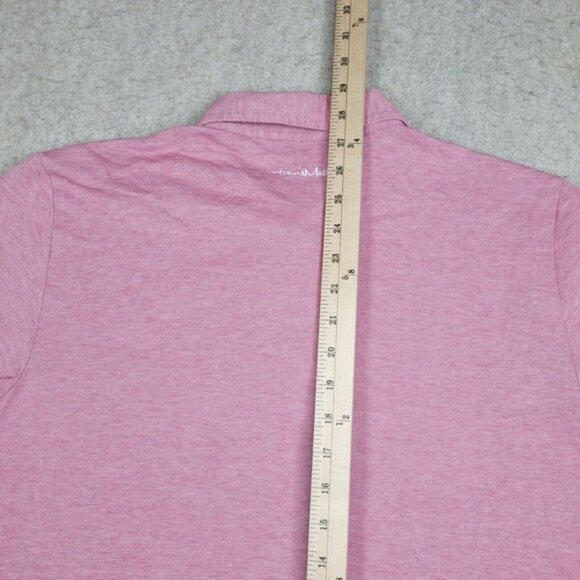 Travis Mathew Polo Shirt Mens Large Red Heather Short Sleeve Casual Preppy - Picture 8 of 9